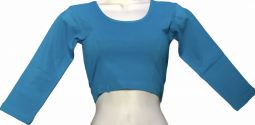 Long sleeve Stretch Choli TURQUOISE BLUE